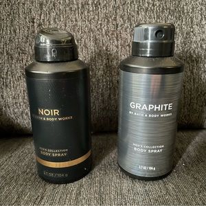 Lot of 2 Bath and Body Works New Body Sprays Men’s Collection Graphite and Nior